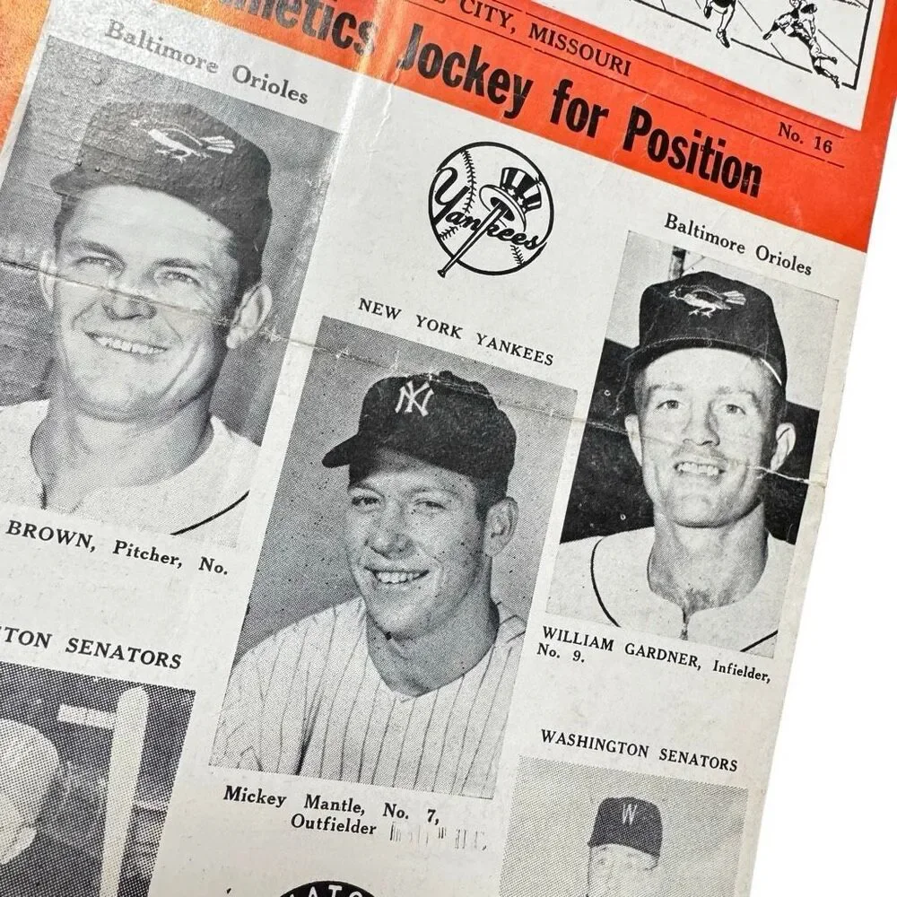 RARE 1959 THE AMERICAN SPORTS CASTER BASEBALL PROGRAM #16  - New York Yankees